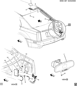 BODY MOUNTING-AIR CONDITIONING-AUDIO/ENTERTAINMENT Cadillac STS 2009-2011 D29 COMMUNICATION SYSTEM ONSTAR(UE1)
