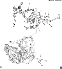 STARTER-GENERATOR-IGNITION-ELECTRICAL-LAMPS Hummer H3 2007-2008 N1 WIRING HARNESS/ENGINE (LLR/3.7E)