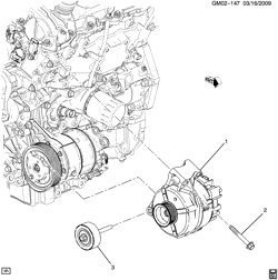 LÂMPADAS-ELÉTRICAS-IGNIÇÃO-GERADOR-MOTOR DE ARRANQUE Buick LaCrosse/Allure 2010-2010 G GENERATOR MOUNTING (LF1/3.0G, LLT/3.6V)