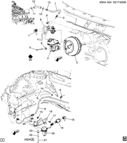 FREINS Buick LaCrosse/Allure 2010-2010 G FIXATION DU SERVO DE FREINAGE ET DU MAÎTRE CYLINDRE (LF1/3.0G, LLT/3.6V)