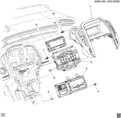 BODY MOUNTING-AIR CONDITIONING-AUDIO/ENTERTAINMENT Buick LaCrosse/Allure 2011-2011 GB,GM,GT RADIO MOUNTING (UYE,UYI,UYZ)
