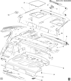 REAR SEAT TRIM-CARPET Buick LaCrosse/Allure 2012-2016 GB,GM,GT TRIM/BACK WINDOW SHELF (EXC HYBRID HP6)