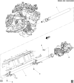 ТОРМОЗА-ЗАДНИЙ МОСТ-КАРДАННЫЙ ВАЛ-КОЛЕСА Buick LaCrosse/Allure 2010-2013 GM PROP SHAFT MOUNTING (ALL-WHEEL DRIVE F46)