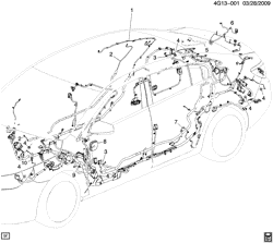 BODY WIRING-ROOF TRIM Buick LaCrosse/Allure 2010-2010 G WIRING HARNESS/BODY