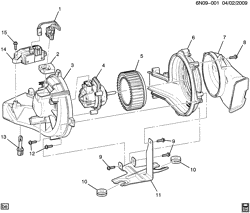 BODY MOUNTING-AIR CONDITIONING-AUDIO/ENTERTAINMENT Cadillac SRX 2010-2010 N AUXILIARY REAR BLOWER ASM (CJ4)(1ST DES)