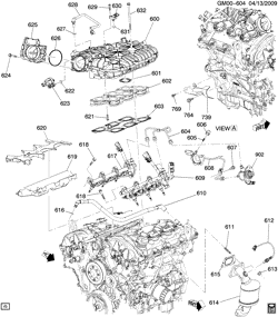 6-ЦИЛИНДРОВЫЙ ДВИГАТЕЛЬ Buick LaCrosse/Allure 2010-2010 G ENGINE ASM-3.0L V6 PART 6 INTAKE MANIFOLD & RELATED PARTS (LF1/3.0G)