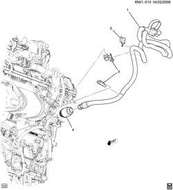 COOLING SYSTEM-GRILLE-OIL SYSTEM Cadillac SRX 2010-2011 N ENGINE BLOCK HEATER (LAU/2.8-4, 120V HEATER K05)