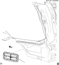 BODY MOLDINGS-SHEET METAL-REAR COMPARTMENT HARDWARE-ROOF HARDWARE Cadillac SRX 2010-2016 N VALVE/BODY PRESSURE RELIEF