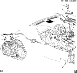 РАЗДАТОЧНАЯ КОРОБКА Cadillac SRX 2010-2011 N SHIFT CONTROL/AUTOMATIC TRANSMISSION (MXE)