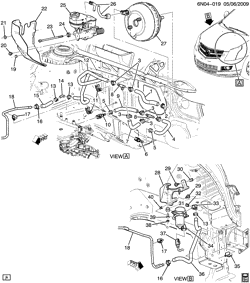 AUTOMATIC TRANSMISSION Cadillac SRX 2010-2010 N BRAKE BOOSTER & MASTER CYLINDER MOUNTING (LAU/2.8-4)