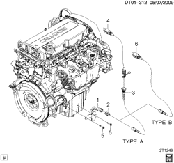 LUBRIFICAÇÃO - ARREFECIMENTO - GRADE DO RADIADOR Chevrolet Aveo 2009-2011 T ENGINE COOLANT HEATER (LXV/1.6E)