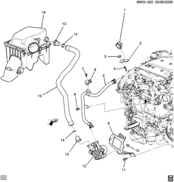 FUEL SYSTEM-EXHAUST-EMISSION SYSTEM Cadillac SRX 2010-2011 N AIR INJECTION PUMP & RELATED PARTS (LAU/2.8-4)