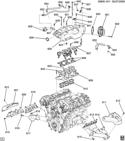 6-ЦИЛИНДРОВЫЙ ДВИГАТЕЛЬ Chevrolet Malibu 2010-2012 Z ENGINE ASM-3.6L V6 PART 6 MANIFOLDS & RELATED PARTS (LY7/3.6-7)