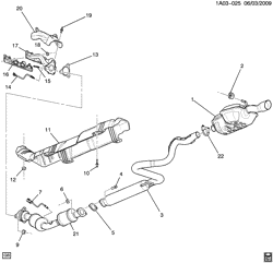 FUEL SYSTEM-EXHAUST-EMISSION SYSTEM Pontiac G5 2008-2008 A EXHAUST SYSTEM (LE5/2.4B)
