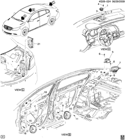 SUP. DE CARR. - AIR CLIM.- AUDIO/DIVERTISSEMENT Buick LaCrosse/Allure 2010-2010 G SYSTÈME AUDIO/HAUT-PARLEURS ET AMPLIFICATEUR(UQA)