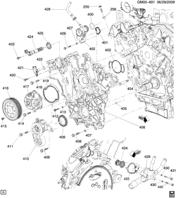 4-CYLINDER ENGINE Buick LaCrosse/Allure 2012-2016 GB,GM,GT ENGINE ASM-3.6L V6 PART 4 FRONT COVER & COOLING (LFX/3.6-3)