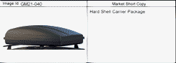 ДОПОЛНИТЕЛЬНОЕ ОБОРУДОВАНИЕ Cadillac SRX 2010-2013 N CARRIER PKG/HARD SHELL (SHORT)