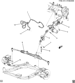 FRONT SUSPENSION-STEERING Chevrolet HHR 2008-2008 A STEERING SYSTEM & RELATED PARTS (2ND DES)