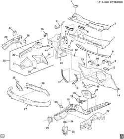 BODY MOLDINGS-SHEET METAL-REAR COMPARTMENT HARDWARE-ROOF HARDWARE Chevrolet Malibu 2005-2007 Z SHEET METAL/BODY PART 1-ENGINE COMPARTMENT & DASH