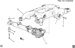 RODAS - EIXO TRASEIRO Chevrolet Traverse (AWD) 2011-2017 V1 DIFFERENTIAL CARRIER MOUNTING