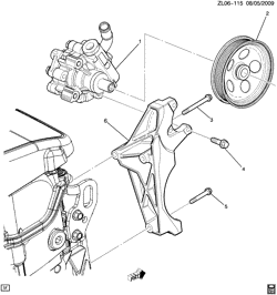 FRONT SUSPENSION-STEERING Buick LaCrosse/Allure 2010-2010 GB STEERING PUMP MOUNTING (LAF/2.4C)