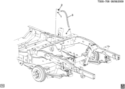 ТОРМОЗА-ЗАДНИЙ МОСТ-КАРДАННЫЙ ВАЛ-КОЛЕСА Hummer H3 (Left Hand Drive) 2006-2010 N1 REAR AXLE VENT HOSE