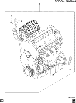 4-CYLINDER ENGINE Chevrolet Aveo 2009-2011 T ENGINE ASM-1.6L L4 (COMPLETE)(LXT/1.6F)