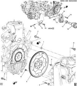 MOTOR 4 CILINDROS Cadillac SRX 2013-2016 N ENGINE TO TRANSMISSION MOUNTING (LFW/3.0-5,LFX/3.6-3, M7U)