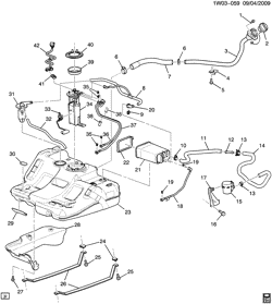 FUEL SYSTEM-EXHAUST-EMISSION SYSTEM Chevrolet Lumina 2002-2005 W19-27 FUEL TANK & FILLER PIPE