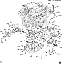 MOTOR 4 CILINDROS Cadillac SRX 2010-2011 N ENGINE ASM-2.8L V6 PART 5 OIL PUMP,OIL PAN & RELATED PARTS (LAU/2.8-4)