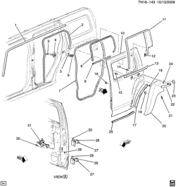 CAB AND BODY PARTS-WIPERS-MIRRORS-DOORS-TRIM-SEAT BELTS Hummer H3 2007-2008 N1 DOOR HARDWARE/SIDE REAR PART 1