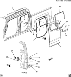 CAB AND BODY PARTS-WIPERS-MIRRORS-DOORS-TRIM-SEAT BELTS Hummer H3 SUV 2009-2010 N1(43) DOOR HARDWARE/SIDE REAR PART 1
