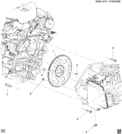 4-CYLINDER ENGINE Buick Regal 2012-2013 GS ENGINE TO TRANSMISSION MOUNTING (LHU/2.0V, MDK)