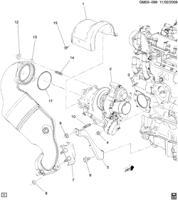FUEL SYSTEM-EXHAUST-EMISSION SYSTEM Buick Regal 2012-2013 GS TURBOCHARGER MOUNTING (LHU/2.0V)