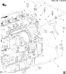 SISTEMA DE COMBUSTÍVEL-ESCAPE-SISTEMA DE EMISSÕES Buick Regal 2012-2013 GS TURBOCHARGER COOLING SYSTEM (LHU/2.0V)
