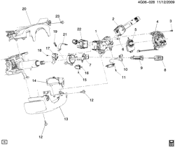 FRONT SUSPENSION-STEERING Buick Regal 2011-2011 GK,GL STEERING COLUMN PART 2 SWITCHES & COVERS