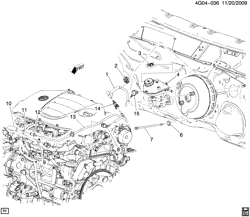 AUTOMATIC TRANSMISSION Buick Regal 2011-2011 GK BRAKE BOOSTER & MASTER CYLINDER MOUNTING (LHU/2.0V)