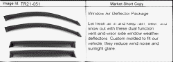 ACCESSORIES Buick Enclave (2WD) 2009-2015 RV1 DEFLECTOR PKG/SIDE WINDOW AIR (X88)