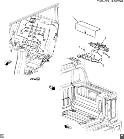 TÔLE AVANT-CHAUFFERETTE-ENTRETIEN DU VÉHICULE Hummer H2 SUV - 06 Bodystyle 2007-2009 N2(36) RANGEMENT DU CRIC ET DES OUTILS
