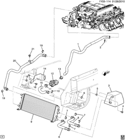 FUEL SYSTEM-EXHAUST-EMISSION SYSTEM Chevrolet Corvette 2009-2010 Y87 SUPERCHARGER COOLING SYSTEM (LS9/6.2R)