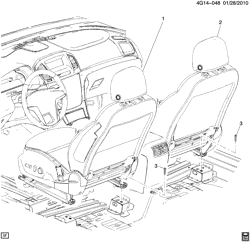 INTERIOR TRIM-FRONT SEAT TRIM-SEAT BELTS Buick Regal 2011-2011 GK,GL FRONT SEAT MOUNTING