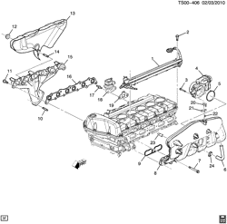 MOTOR 8 CILINDROS Saab 9-7X 2005-2007 T1 ENGINE ASM-4.2L L6 PART 5 MANIFOLDS AND FUEL RELATED PARTS (LL8/4.2S)