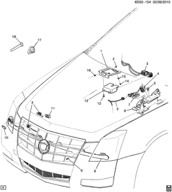 LÂMPADAS-ELÉTRICAS-IGNIÇÃO-GERADOR-MOTOR DE ARRANQUE Cadillac CTS Coupe 2014-2014 DM,DN47 PEDESTRIAN PROTECTION SYSTEM (B3T)