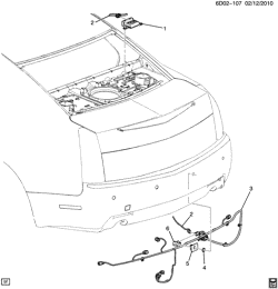 LÂMPADAS-ELÉTRICAS-IGNIÇÃO-GERADOR-MOTOR DE ARRANQUE Cadillac CTS V-Series Sedan "Exclusive" 2014-2014 DN69 SENSOR SYSTEM/REAR OBJECT (UD7)