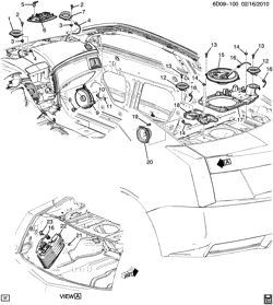 КРЕПЛЕНИЕ КУЗОВА-КОНДИЦИОНЕР-АУДИОСИСТЕМА Cadillac CTS V-Series Coupe 2015-2015 DN47 AUDIO SYSTEM/SPEAKERS & AMPLIFIER