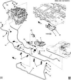 FUEL SYSTEM-EXHAUST-EMISSION SYSTEM Cadillac SRX 2010-2010 N FUEL SUPPLY SYSTEM (LF1/3.0G, EMISSION SYSTEM NT7,NU1,NU5)