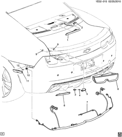 LÂMPADAS-ELÉTRICAS-IGNIÇÃO-GERADOR-MOTOR DE ARRANQUE Chevrolet Camaro Coupe 2011-2011 ES37 LAMPS/REAR (REAR TOW HOOKS VJR)
