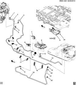 FUEL SYSTEM-EXHAUST-EMISSION SYSTEM Cadillac SRX 2010-2011 N FUEL SUPPLY SYSTEM (LAU/2.8-4, EMISSION SYSTEM NE9,NF9)
