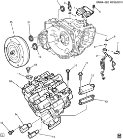 AUTOMATIC TRANSMISSION Buick Regal 2012-2013 GS AUTOMATIC TRANSMISSION (A6-AF40 MDK) CASE & RELATED PARTS/VALVE BODY