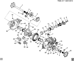 FRONT AXLE-FRONT SUSPENSION-STEERING-DIFFERENTIAL GEAR Hummer H2 SUV - 06 Bodystyle 2009-2009 N2 DIFFERENTIAL CARRIER/FRONT AXLE
